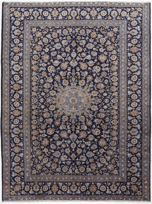 Original Hand-Knotted Persian Carpet Kashan Fine 374 X 280 Cm