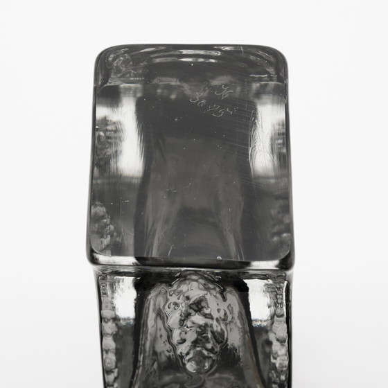 Image 1 of Brutalist Block Glass Vase Quartet Kurt Wokan Ingrid Glas Eisglas Borckenglas AT