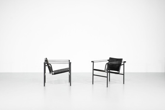 Image 1 of Pair Of "Lc1" Armchairs By Le Corbusier For Cassina, Italy 1929S.