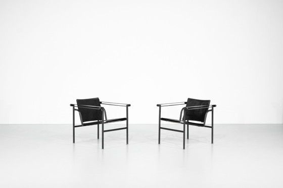 Image 1 of Pair Of "Lc1" Armchairs By Le Corbusier For Cassina, Italy 1929S.