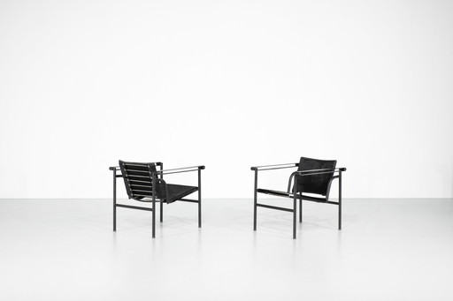 Pair Of "Lc1" Armchairs By Le Corbusier For Cassina, Italy 1929S.