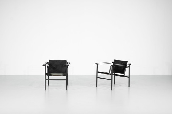 Image 1 of Pair Of "Lc1" Armchairs By Le Corbusier For Cassina, Italy 1929S.