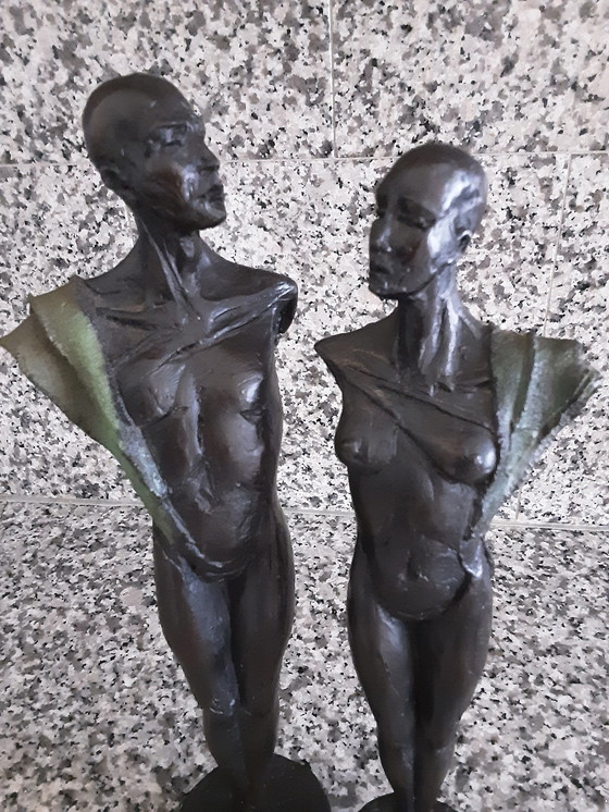 Image 1 of Jan Praet Naked Man And Woman Bronze