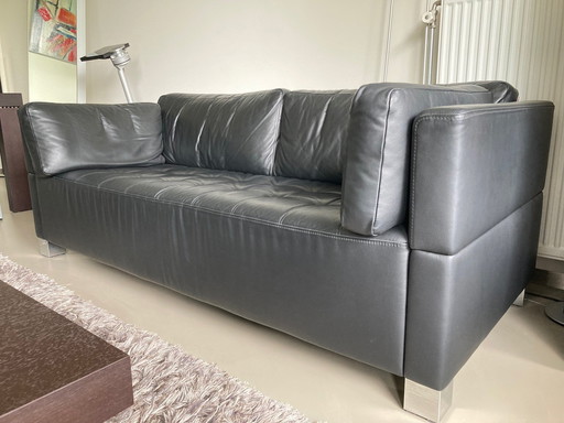 Bruhl Carree leather 3 seater sofa