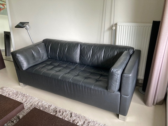 Image 1 of Bruhl Carree leather 3 seater sofa