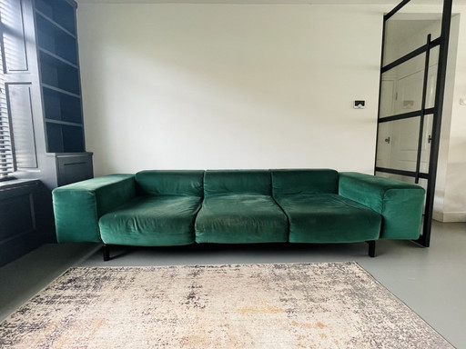 Kartell Largo Velvet 3-seater sofa forest green