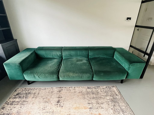 Kartell Largo Velvet 3-seater sofa forest green