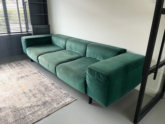 Image 1 of Kartell Largo Velvet 3-seater sofa forest green