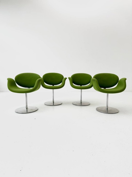 Set of 4 Little Tulip swivel chairs by Pierre Paulin for Artifort, 1970s