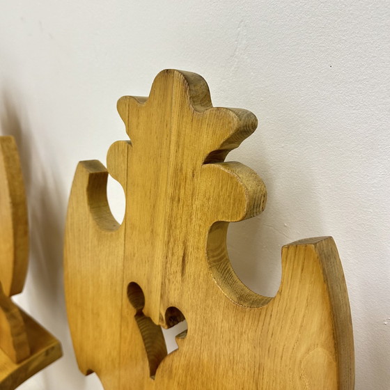 Image 1 of Vintage Mid-Century Brutalist Style Design Tiroler Chair Set Of 4 By Cepelia, 1960