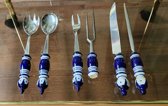 Image 1 of Rosenthal Cutlery Studio Line Siena Blue designed by Bjorn Wiinblad