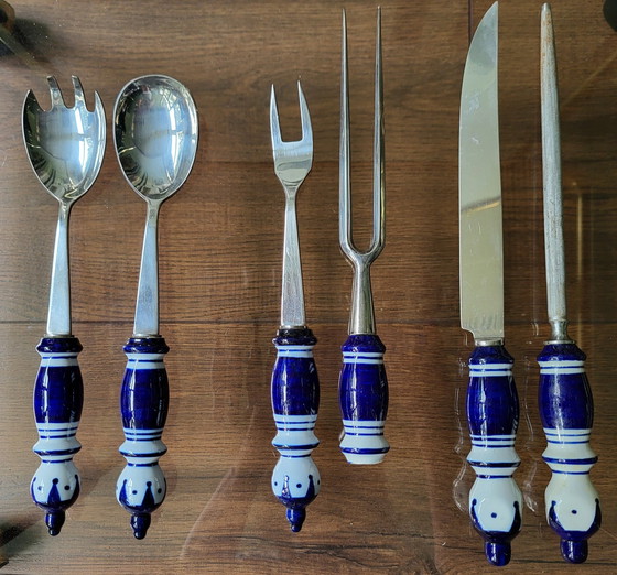 Image 1 of Rosenthal Cutlery Studio Line Siena Blue designed by Bjorn Wiinblad