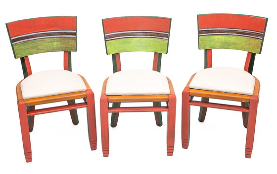 Image 1 of Set Of 6 Art Deco Chairs