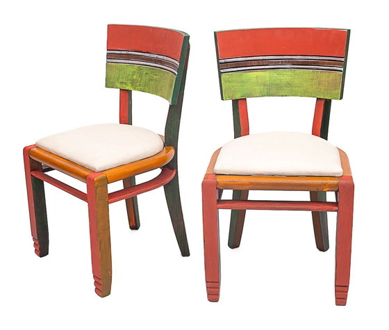 Image 1 of Set Of 6 Art Deco Chairs