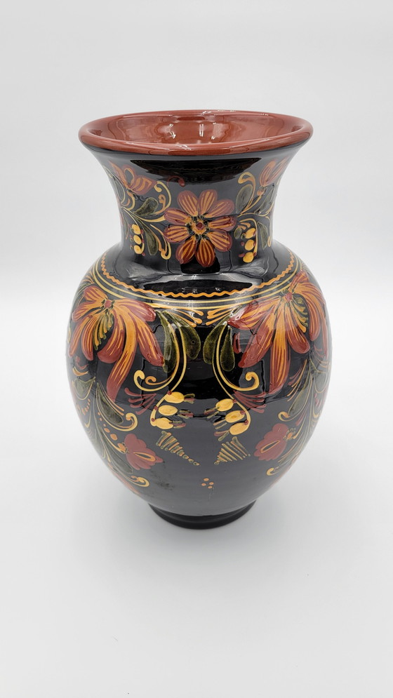 Image 1 of Black Floral Vase