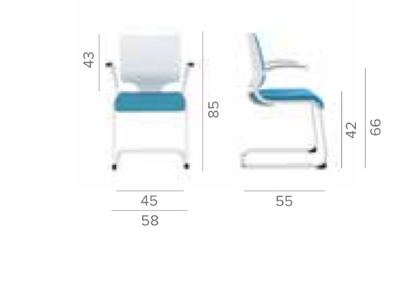 Image 1 of Dauphin InTouch cantilever chair