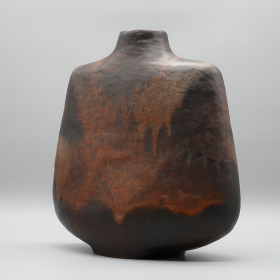 Image 1 of Rare vase en poterie de lave grasse de Carstens des années 70 Christmann & Heukeroth H 30 cm WGP MCM