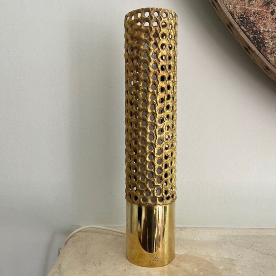Image 1 of Vintage brass table lamp by Pierre Forssell for Skultuna, Sweden 1950