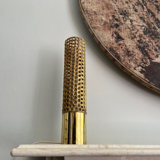Image 1 of Vintage brass table lamp by Pierre Forssell for Skultuna, Sweden 1950