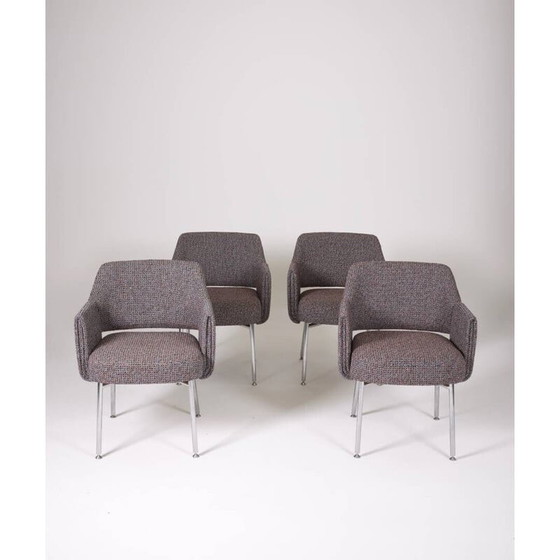 Image 1 of Set of 4 vintage Deauville armchairs by Pierre Gautier Delaye for Airborne, 1960