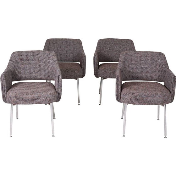 Image 1 of Set of 4 vintage Deauville armchairs by Pierre Gautier Delaye for Airborne, 1960