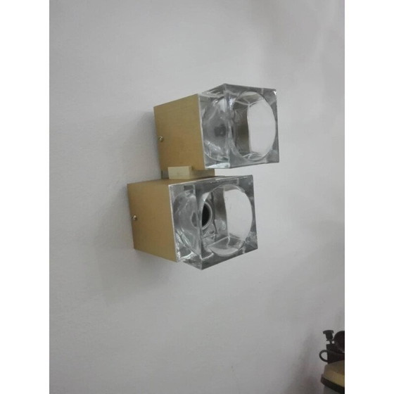 Image 1 of Lampada da parete vintage Cubis di Gaetano Sciolari, anni '70