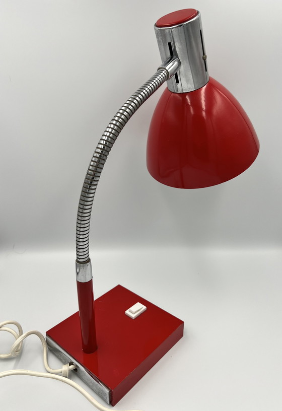 Image 1 of Stilux Milano Red Desk Lamp