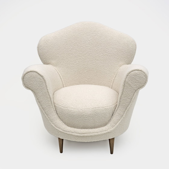 Image 1 of Sillón curvo italiano de mediados de siglo, década de 1950
