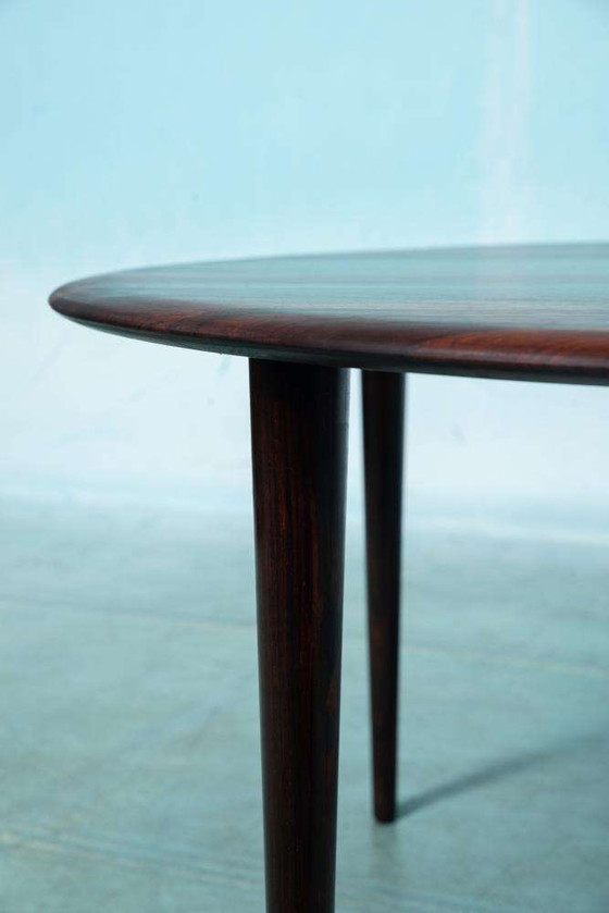 Image 1 of France & Son table basse en bois de rose, Table basse en bois de rose, Midcentury cofffee table