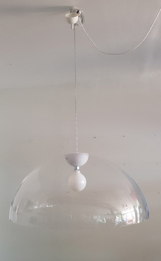 Image 1 of Large Clear Acrylic Glass Ceiling Lamp