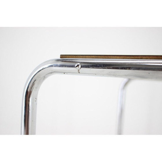 Image 1 of Vintage chrome tubular side table, Czechoslovakia 1960
