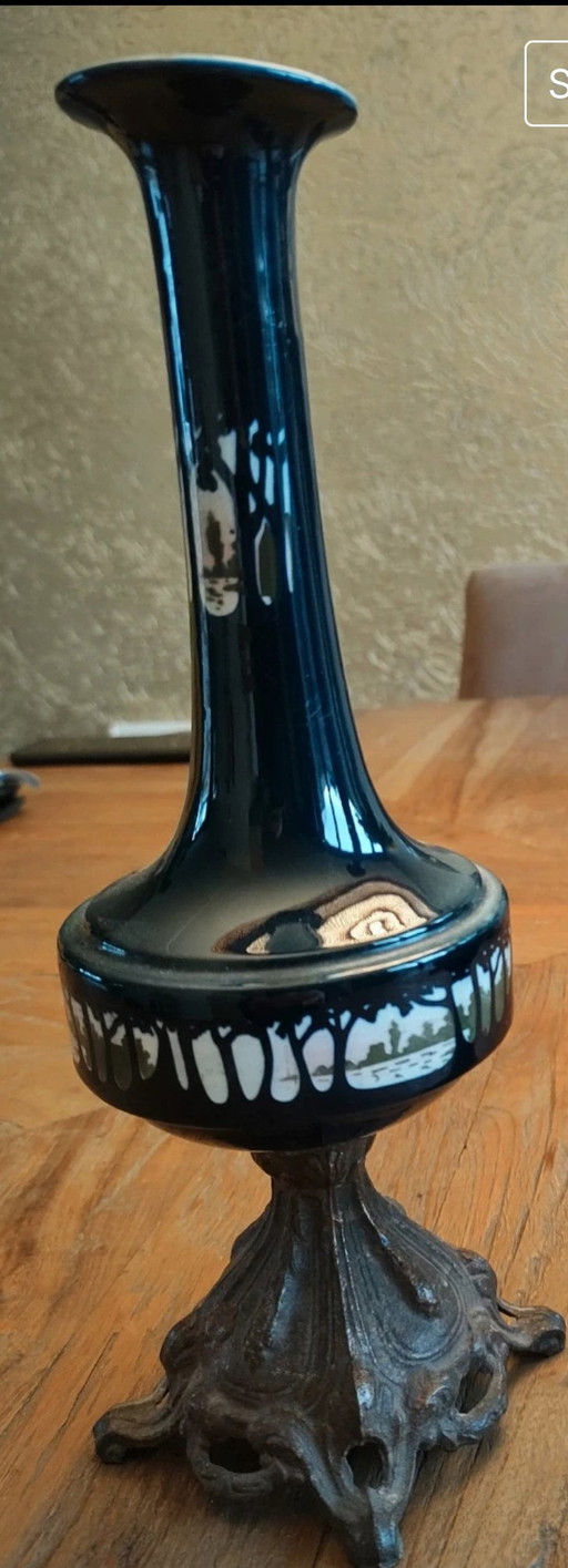 Art Deco Style Long Neck Vase