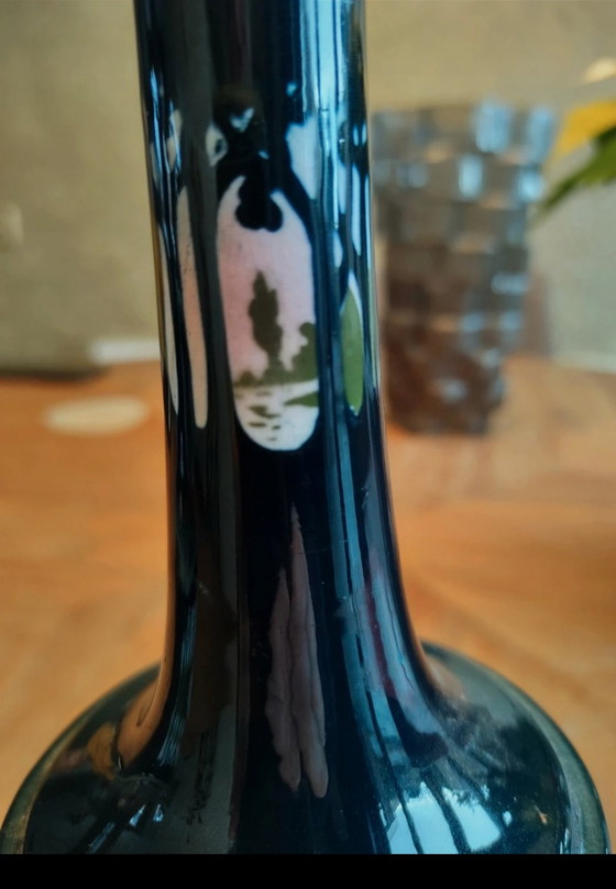 Image 1 of Art Deco Style Long Neck Vase