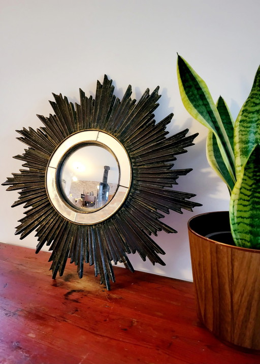 Solar or convex mirror, Resin, 1950s, Belgium