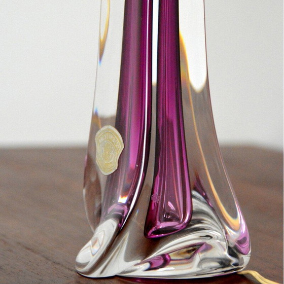 Image 1 of Mid century Val St-Lambert crystal table lamp, Belgium 1960