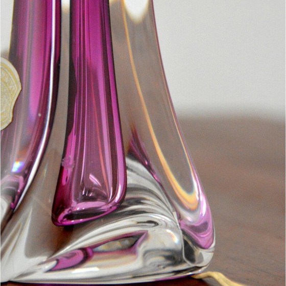 Image 1 of Mid century Val St-Lambert crystal table lamp, Belgium 1960