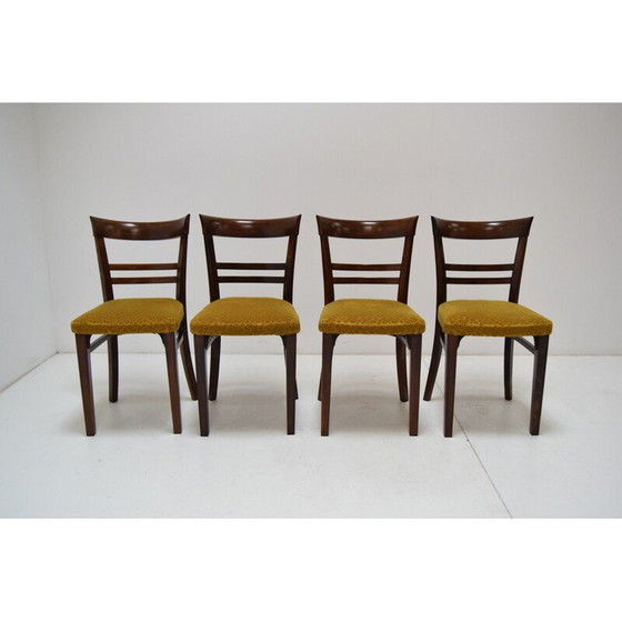 Image 1 of Set of 4 vintage Art Deco Dining Chairs By Fische 1930s