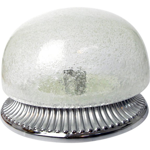 Vintage chrome ceiling lamp by Hillebrand, Germany 1970s