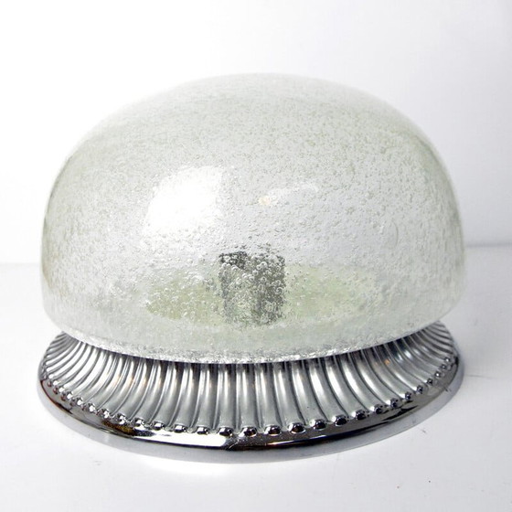 Image 1 of Vintage chrome ceiling lamp by Hillebrand, Germany 1970s