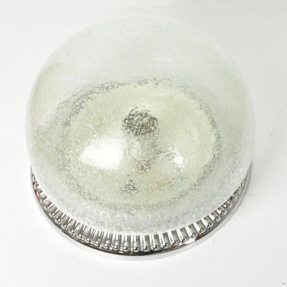 Image 1 of Vintage chrome ceiling lamp by Hillebrand, Germany 1970s