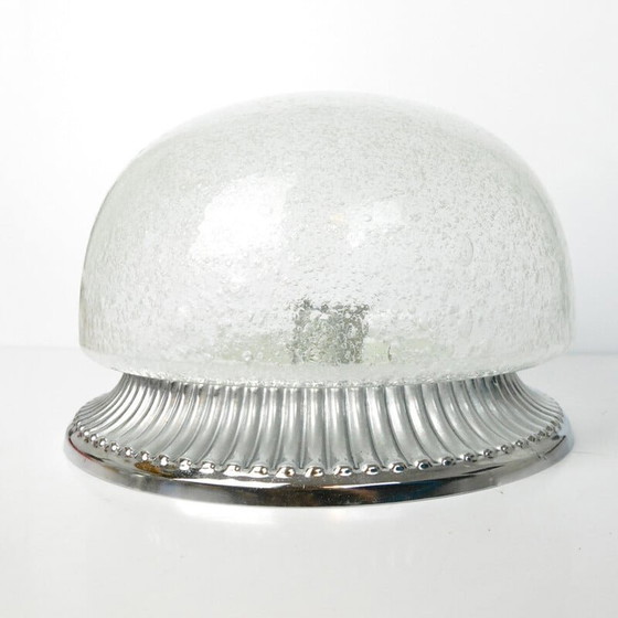 Image 1 of Vintage chrome ceiling lamp by Hillebrand, Germany 1970s