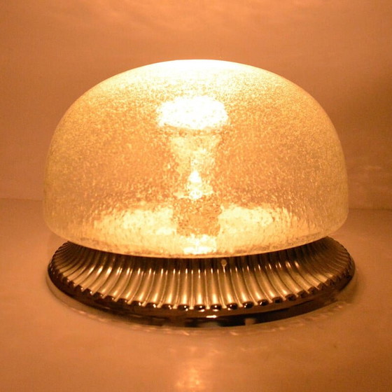 Image 1 of Vintage chrome ceiling lamp by Hillebrand, Germany 1970s