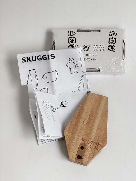 Image 1 of 4 Coat rack Wall hooks Skuggis Ikea