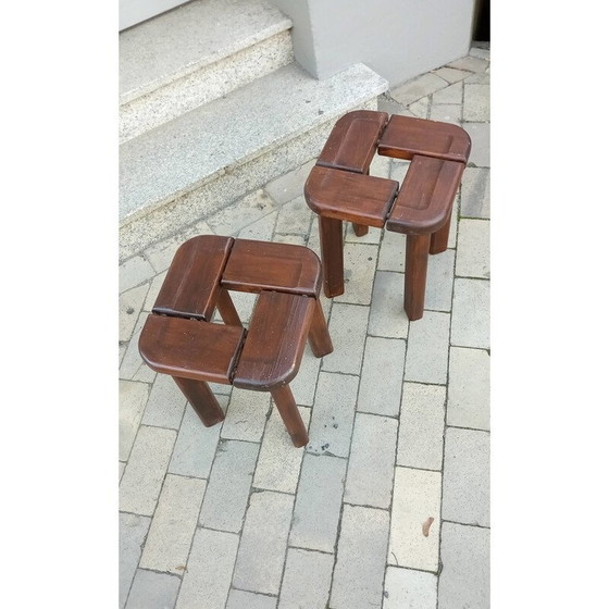 Image 1 of Pair of vintage stools by Olof Ottelin for Stockmann, Finland 1958s