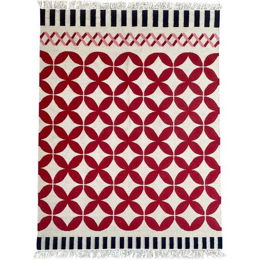 Vintage woolen Kilim Catania rug by Sandra Figuerola for Gan, 2010