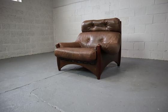 Image 1 of Chaise longue Ranger avec ottoman par Erik Deforce pour Gervan Belgique, 1970.