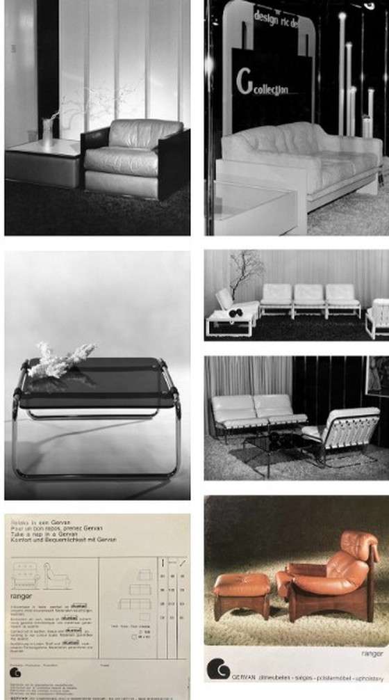 Image 1 of Chaise longue Ranger avec ottoman par Erik Deforce pour Gervan Belgique, 1970.