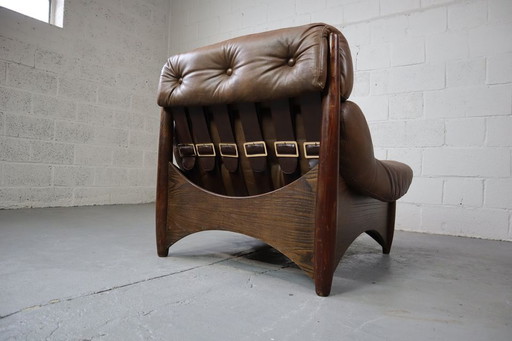 Chaise longue Ranger avec ottoman par Erik Deforce pour Gervan Belgique, 1970.