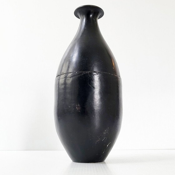 Image 1 of Bottiglia vintage in metallo e terracotta, 1960