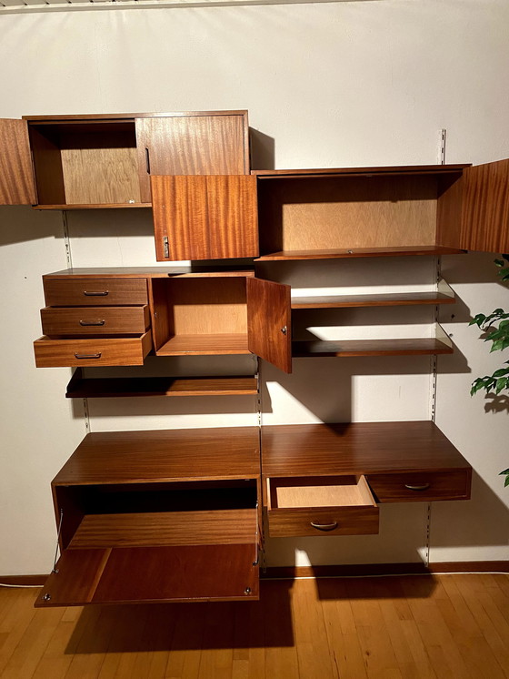 Image 1 of 8 Piece Midcentury Modern Teak Wall Unit